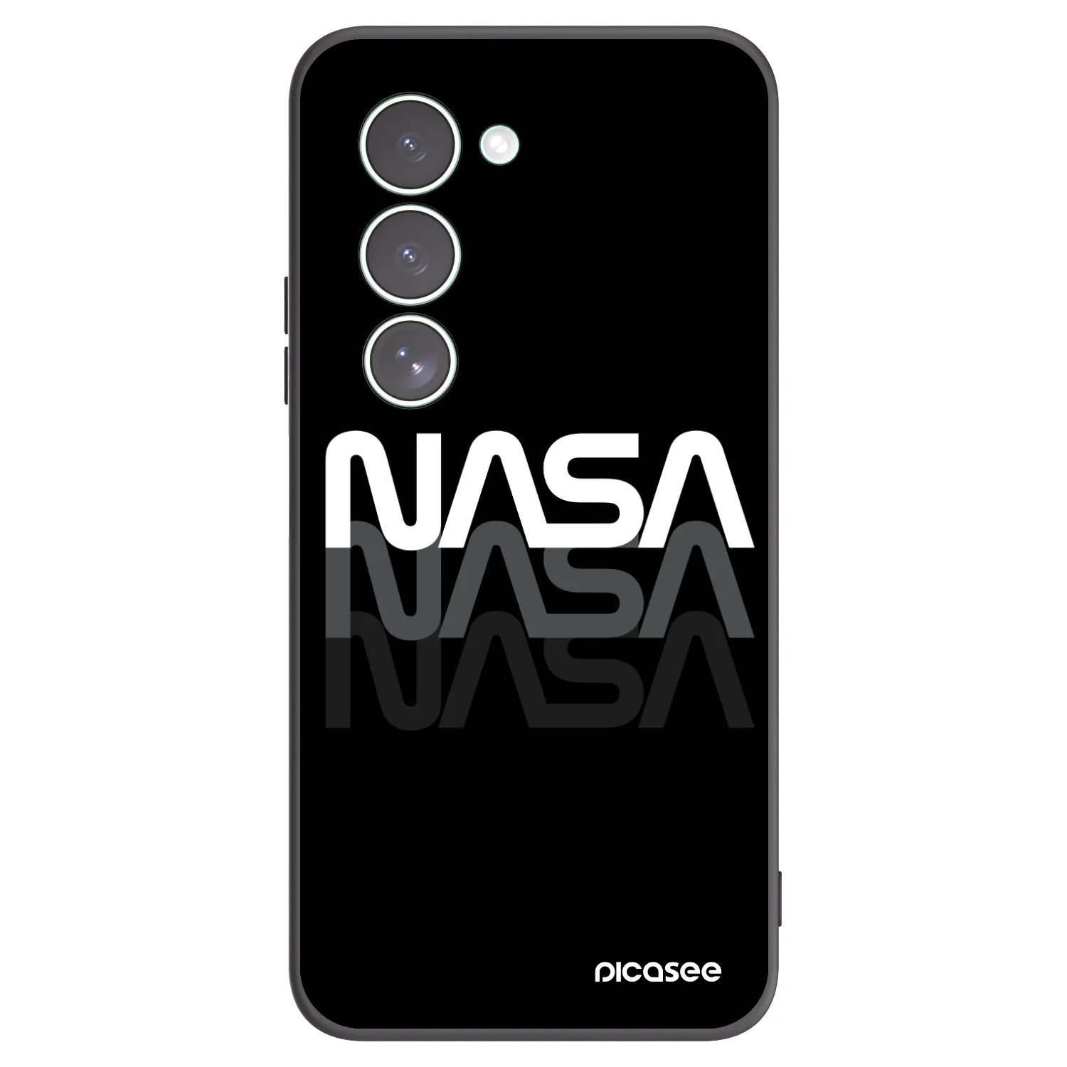 Picasee Xiaomi Redmi 15 5G Hülle - Schwarzes Silikon - NASA Triple