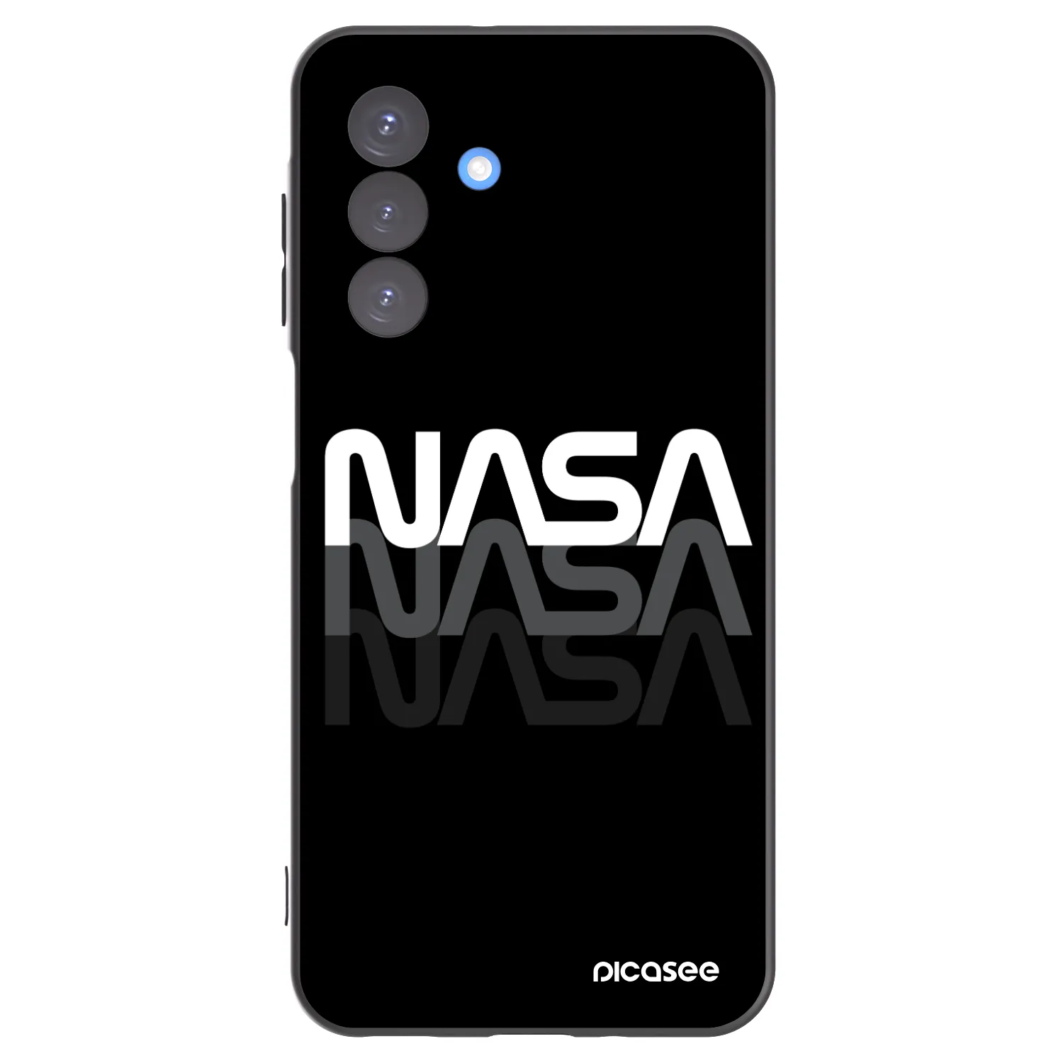 Picasee Samsung Galaxy A17 5G Hülle - Schwarzes Silikon - NASA Triple
