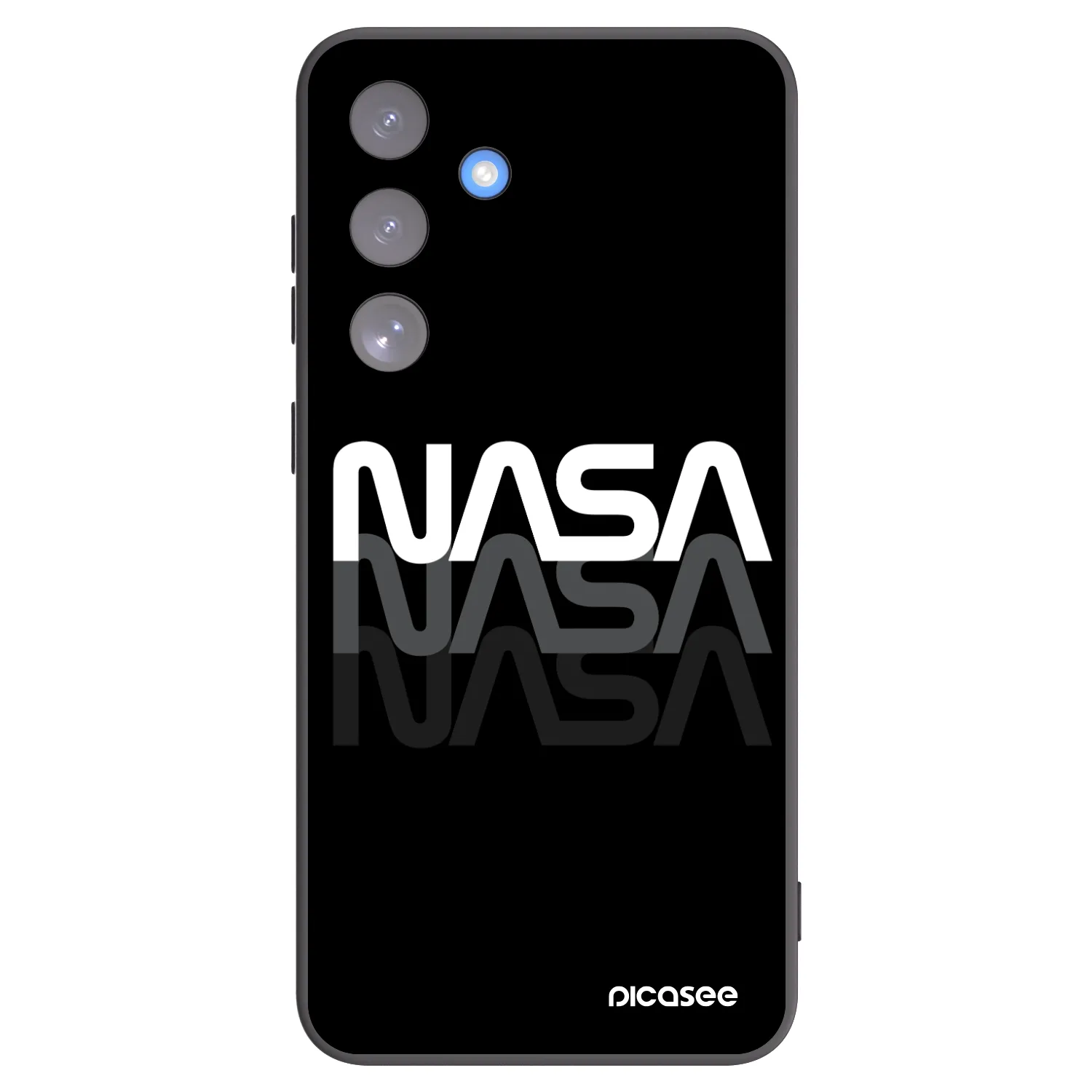 Picasee Samsung Galaxy S25 FE 5G Hülle - Schwarzes Silikon - NASA Triple