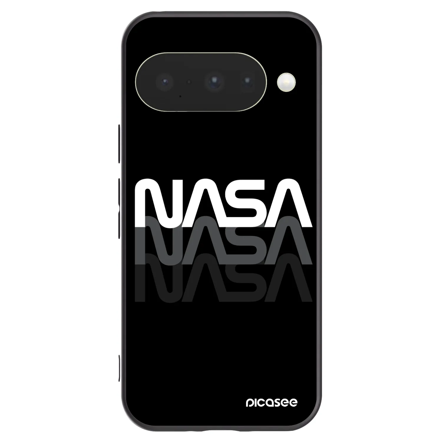 Picasee Google Pixel 10 Hülle - Schwarzes Silikon - NASA Triple