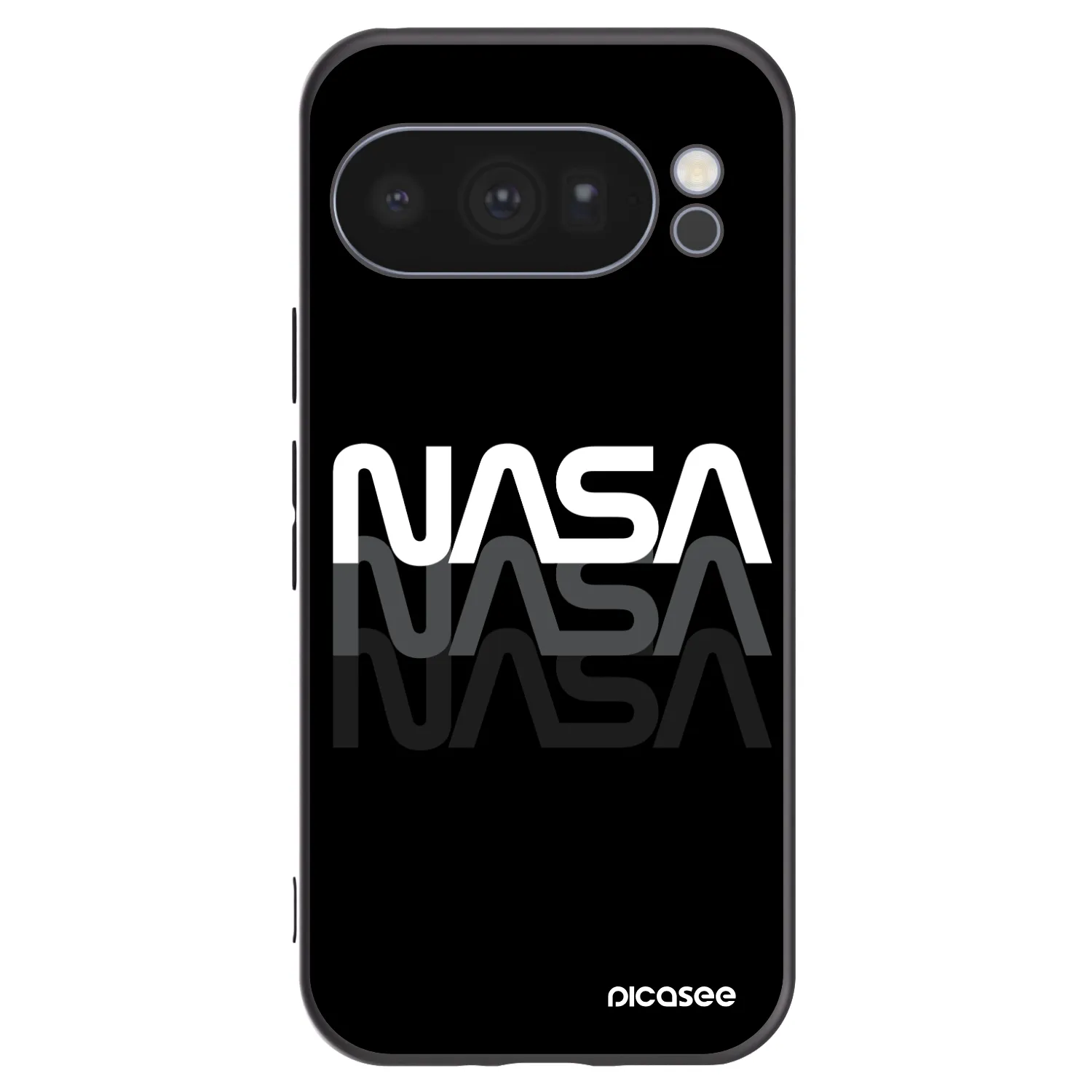 Picasee Google Pixel 10 Pro Hülle - Schwarzes Silikon - NASA Triple