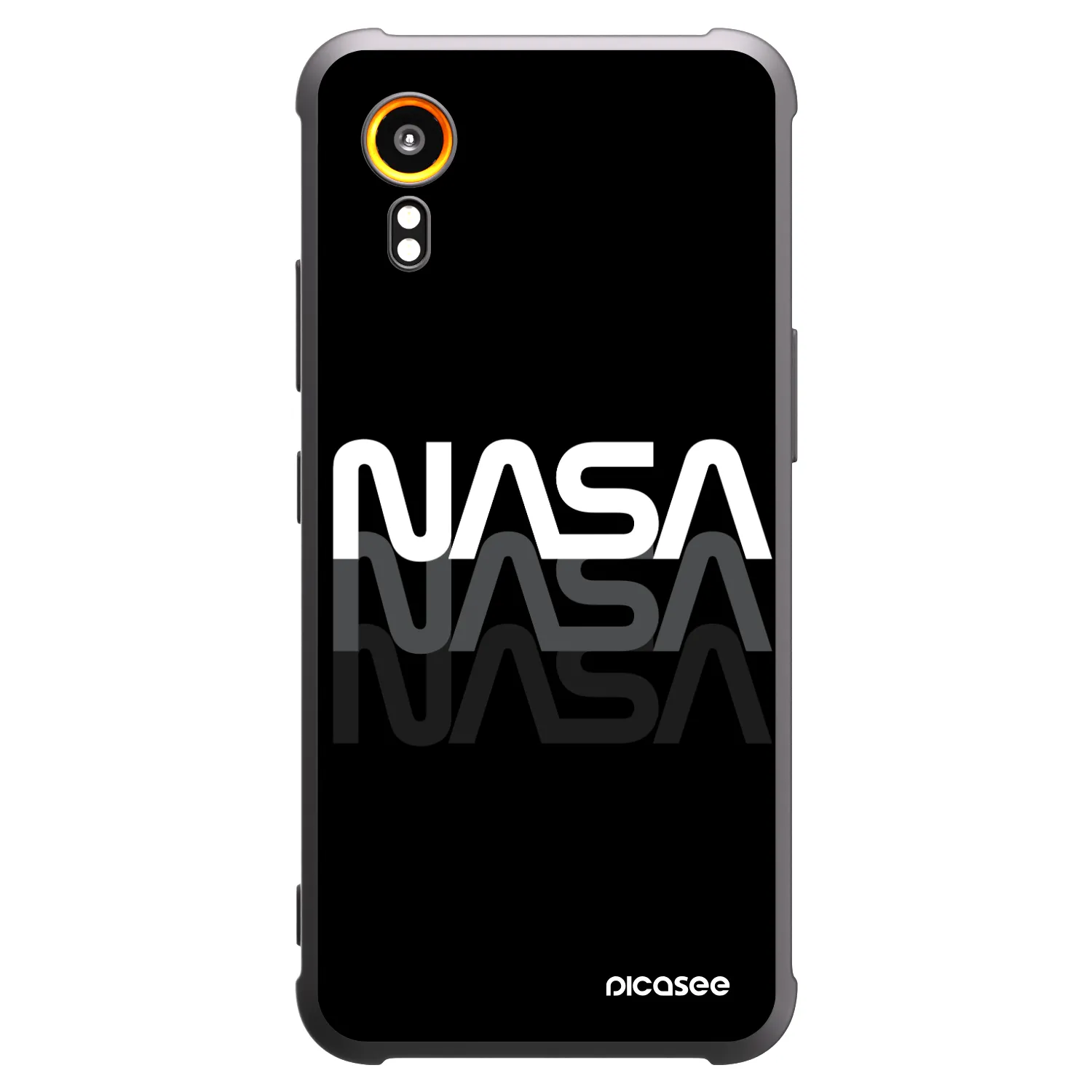Picasee Samsung Galaxy Xcover 7 Hülle - Schwarzes Silikon - NASA Triple