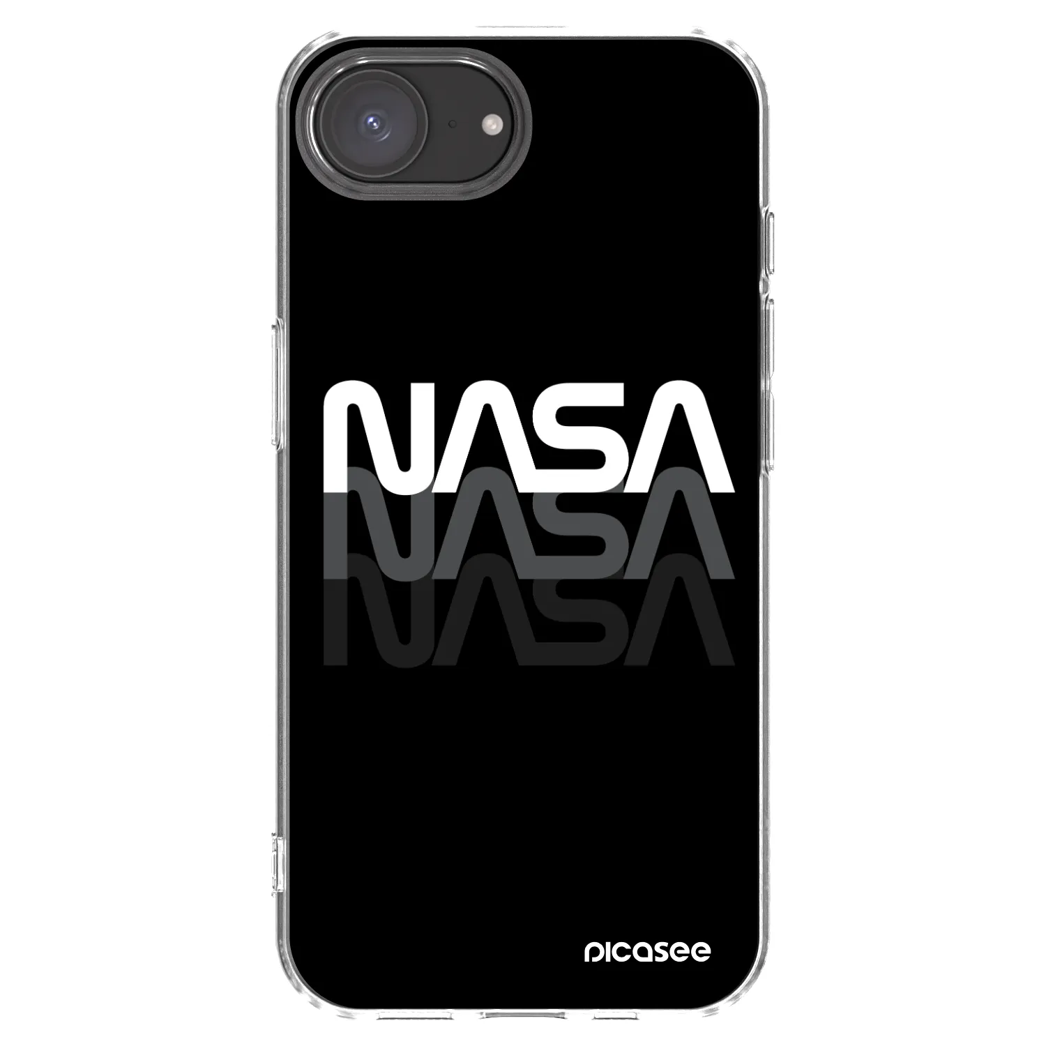 Picasee Apple iPhone 17e Hülle - Transparentes Silikon - NASA Triple