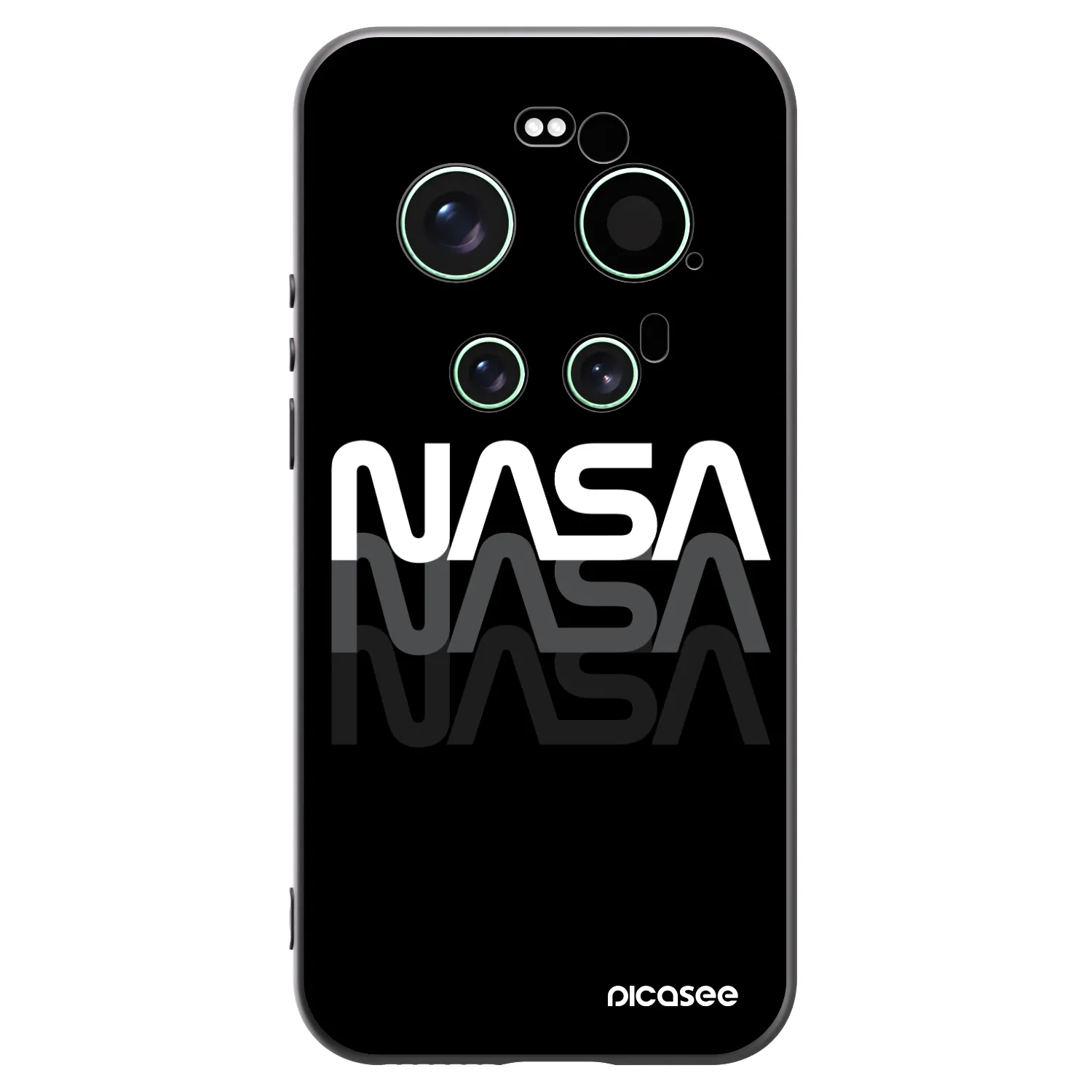 Picasee Xiaomi 17 Ultra Hülle - Schwarzes Silikon - NASA Triple