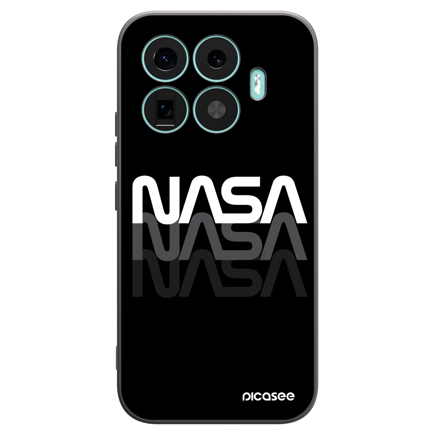 Picasee Xiaomi 17T Hülle - Schwarzes Silikon - NASA Triple
