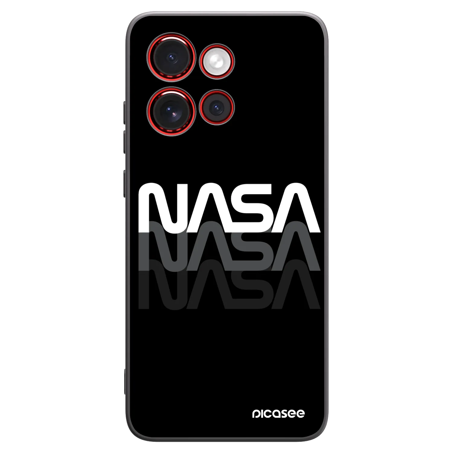 Picasee Motorola Edge 60 Neo 5G Hülle - Schwarzes Silikon - NASA Triple