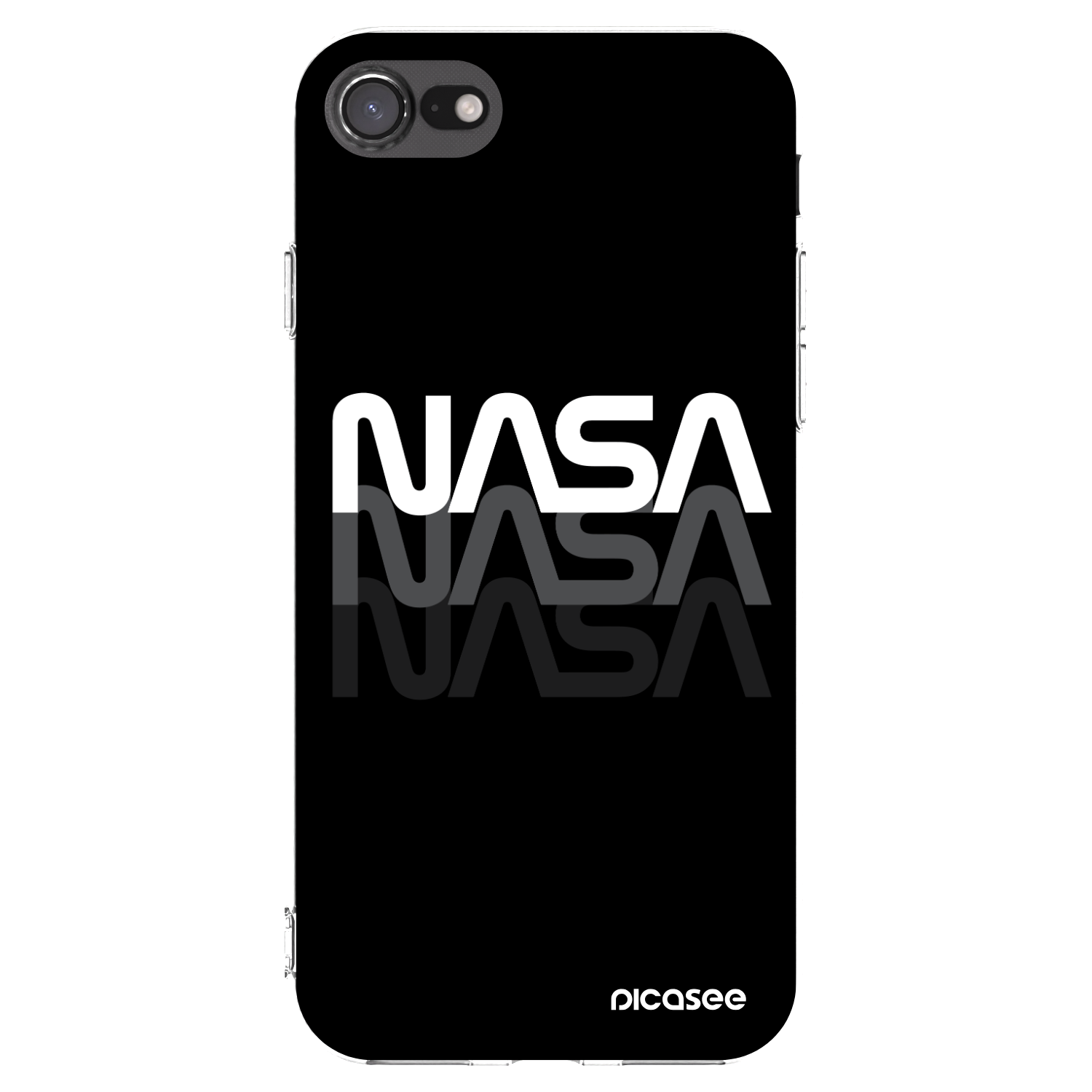 Picasee Apple iPhone 8 Hülle - Transparentes Silikon - NASA Triple