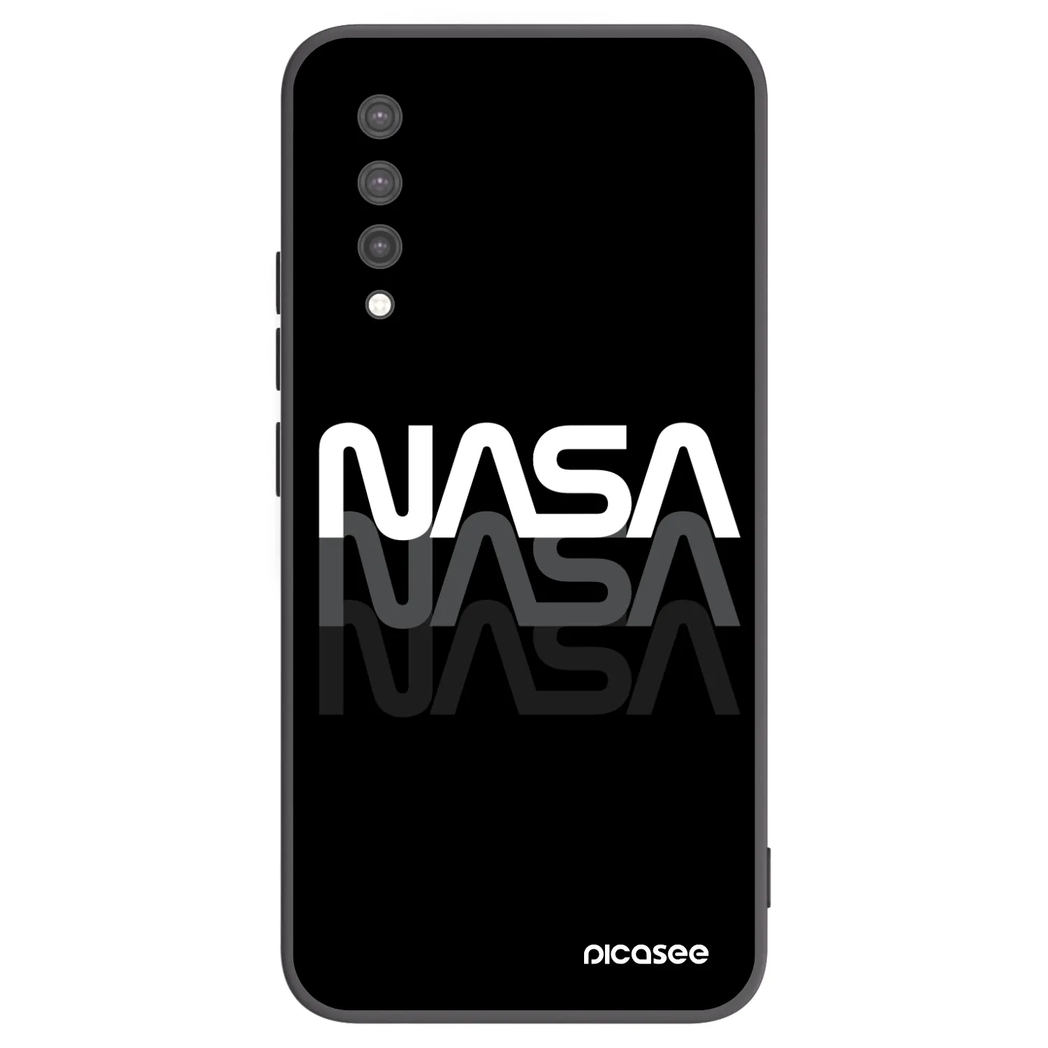 Picasee Xiaomi Mi 9 Lite Hülle - Schwarzes Silikon - NASA Triple