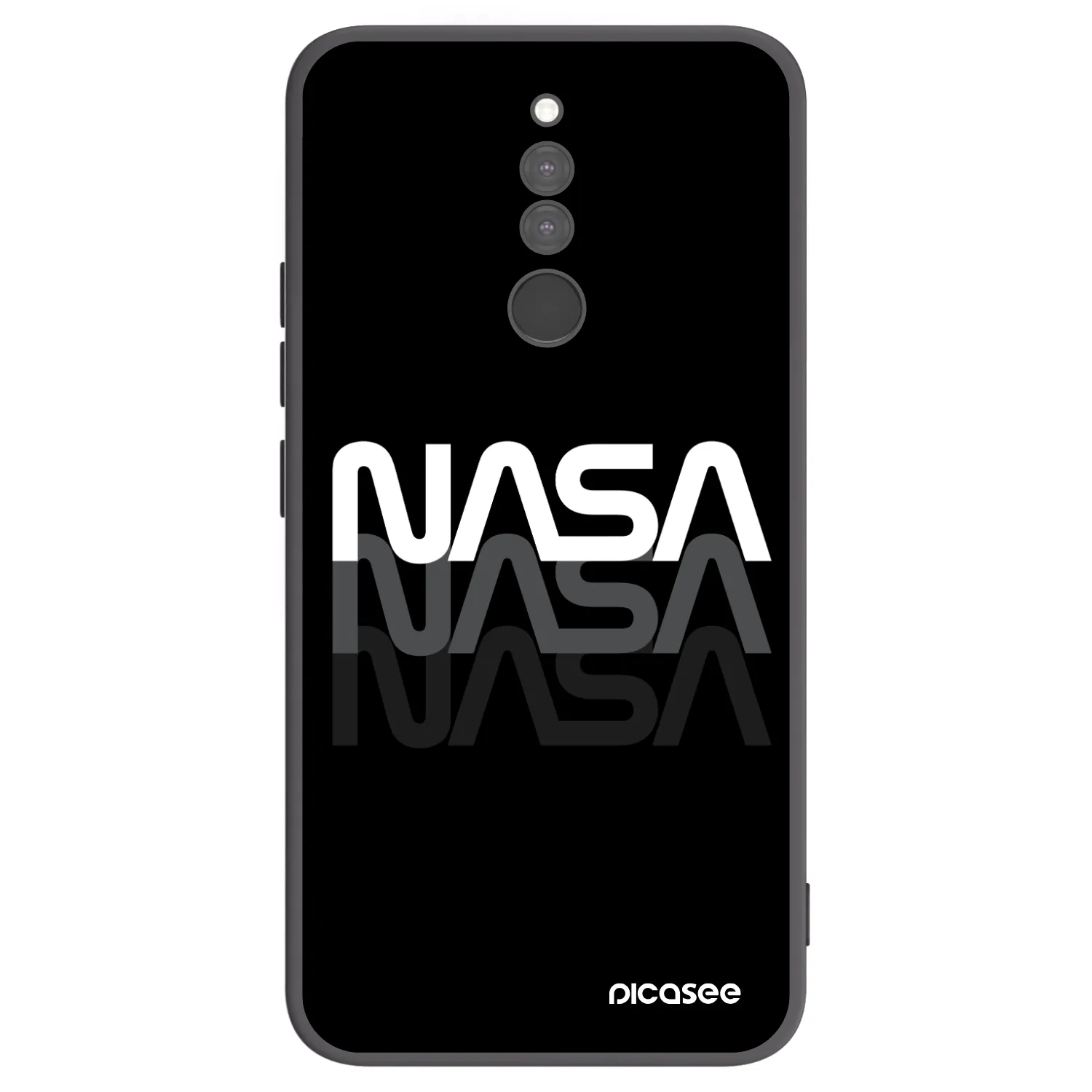 Picasee Xiaomi Redmi 8 Hülle - Schwarzes Silikon - NASA Triple