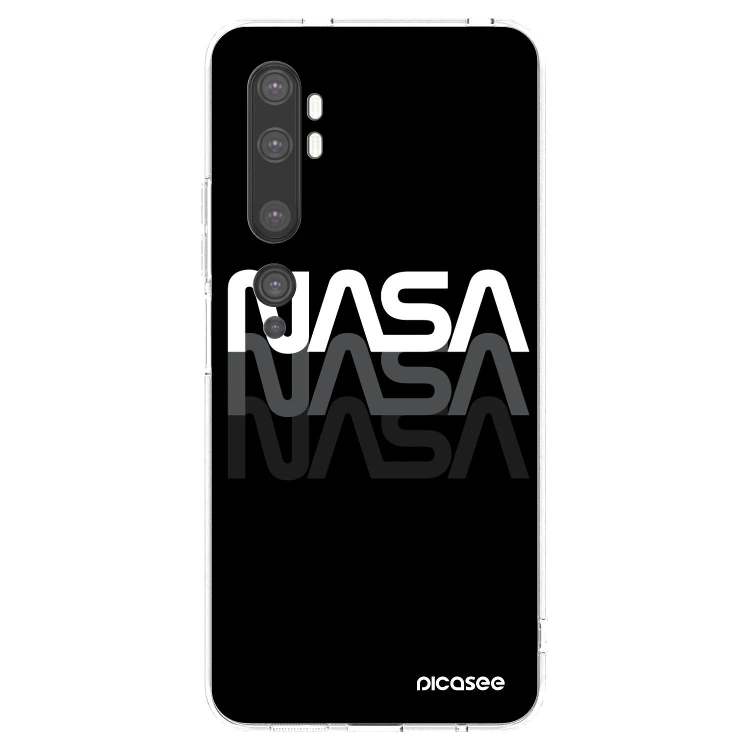 Picasee Xiaomi Mi Note 10 (Pro) Hülle - Transparentes Silikon - NASA Triple