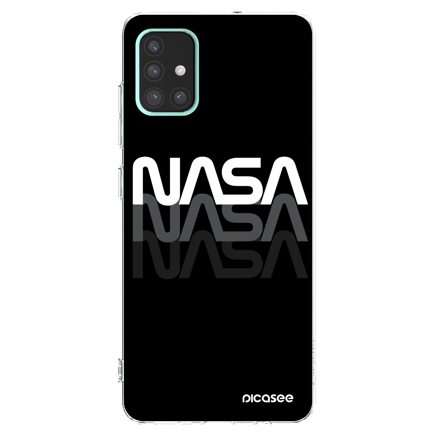 Picasee Samsung Galaxy A51 A515F Hülle - Transparentes Silikon - NASA Triple