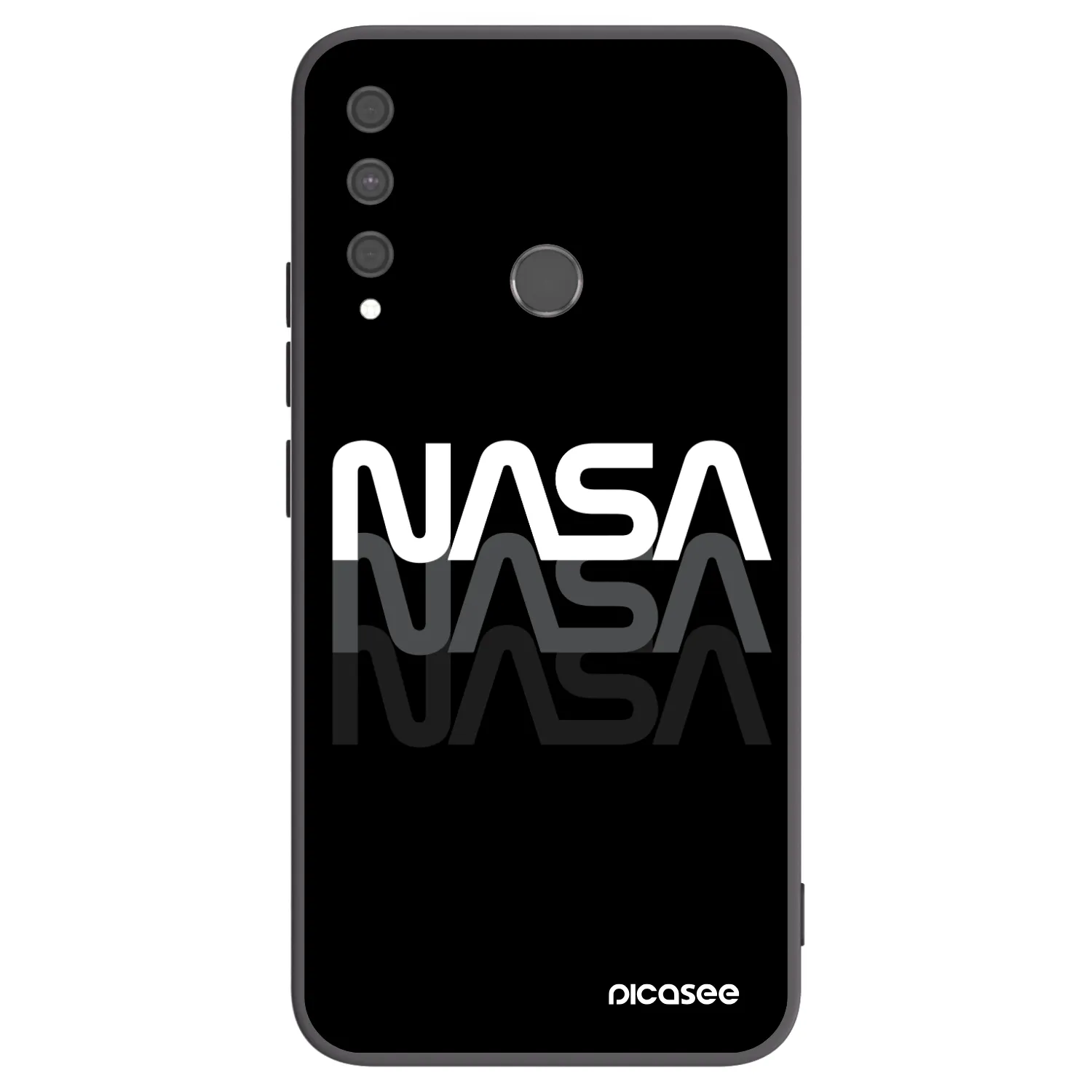 Picasee Huawei P40 Lite E Hülle - Schwarzes Silikon - NASA Triple
