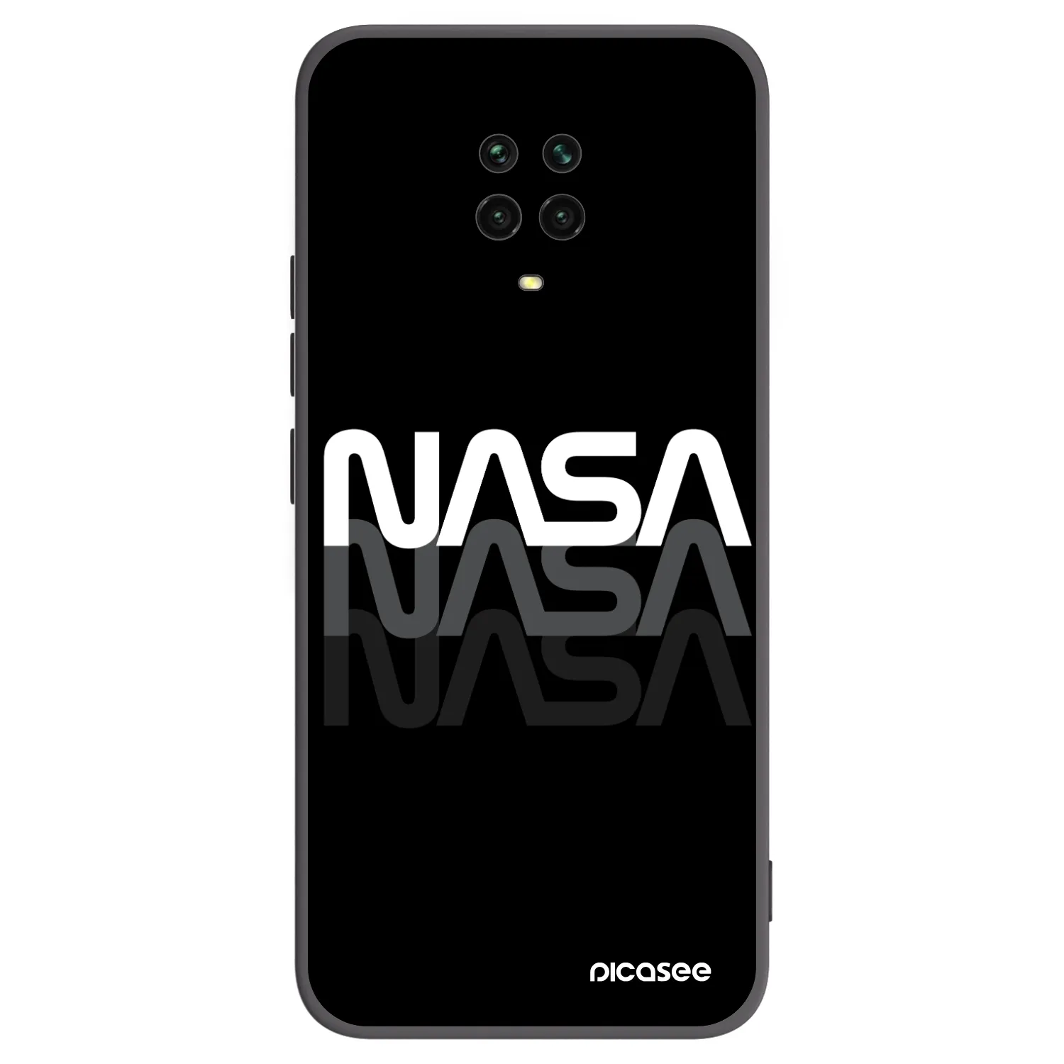 Picasee Xiaomi Redmi Note 9 Pro Hülle - Schwarzes Silikon - NASA Triple