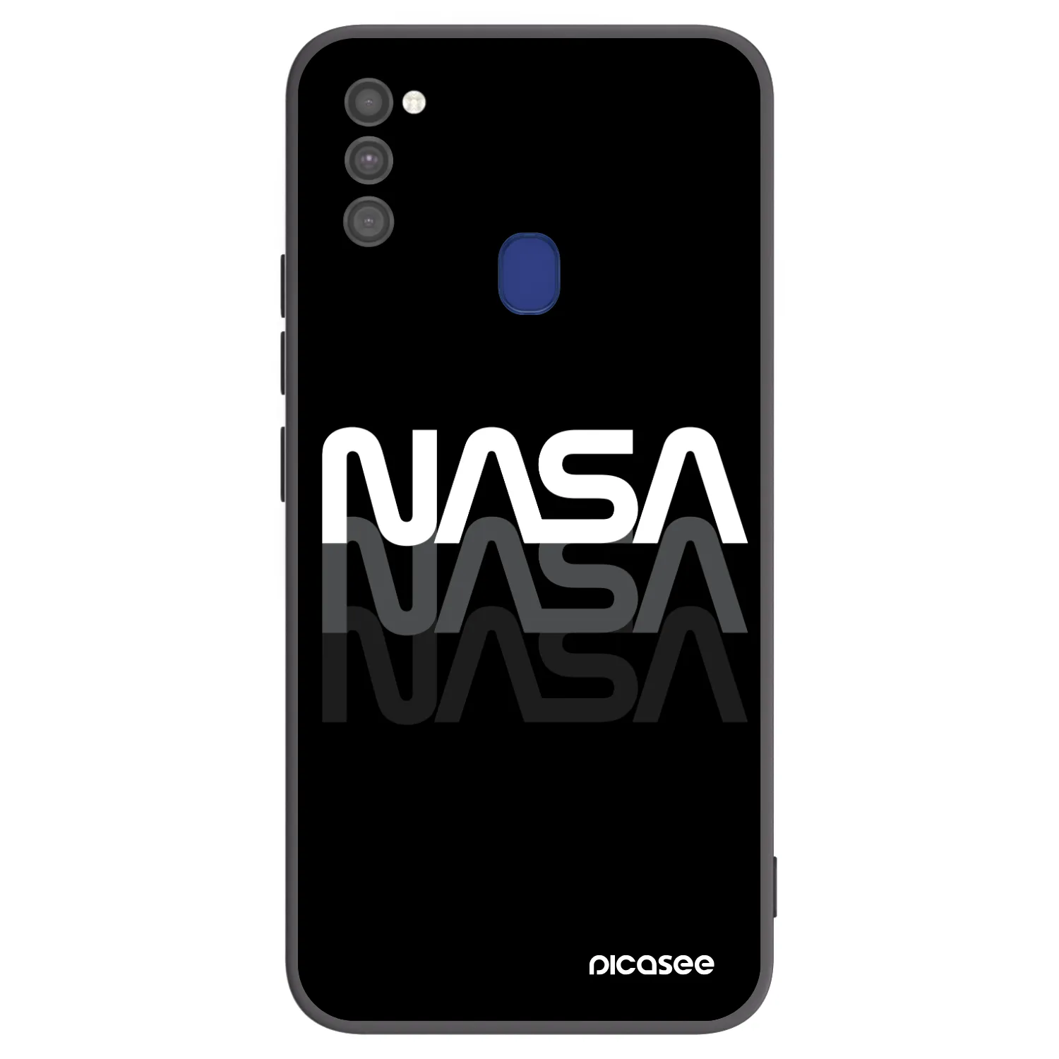 Picasee Samsung Galaxy M21 M215F Hülle - Schwarzes Silikon - NASA Triple