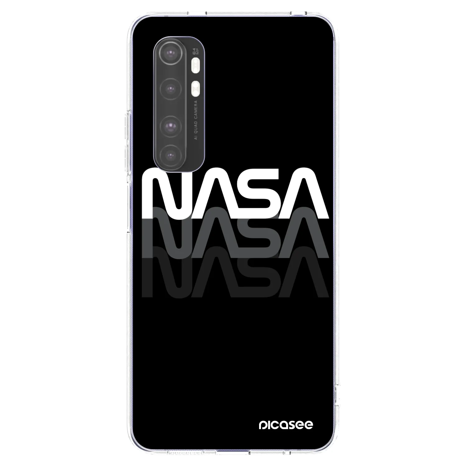 Picasee Xiaomi Mi Note 10 Lite Hülle - Transparentes Silikon - NASA Triple