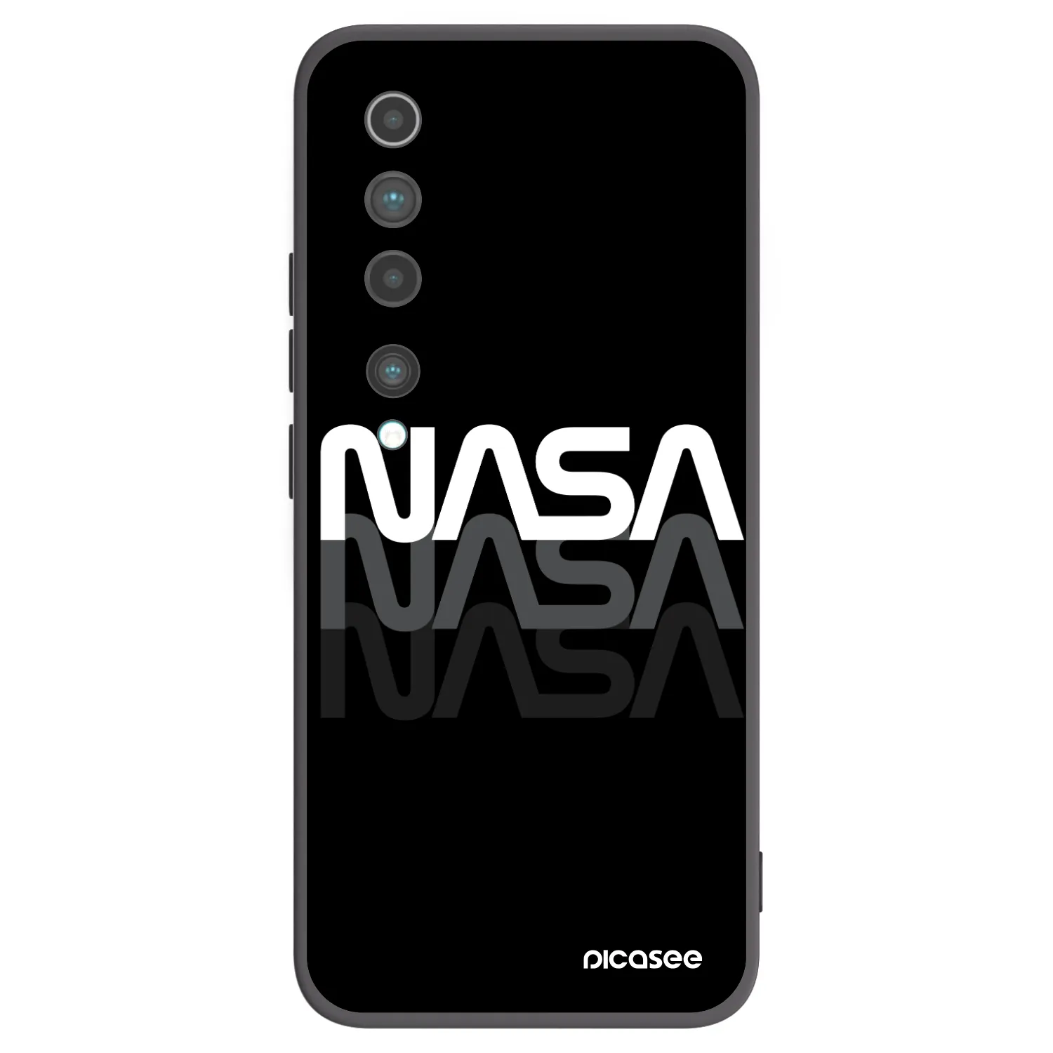 Picasee Xiaomi Mi 10 Hülle - Schwarzes Silikon - NASA Triple
