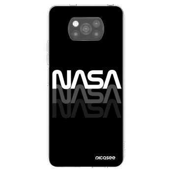 Picasee Xiaomi Poco X3 Hülle - Schwarzes Silikon - NASA Triple