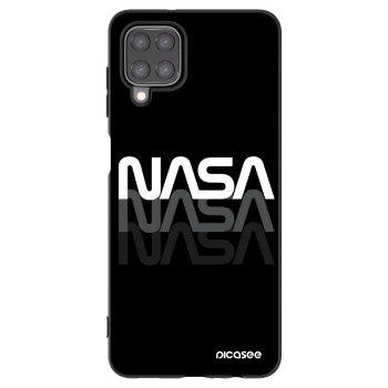 Picasee Samsung Galaxy M12 M127F Hülle - Schwarzes Silikon - NASA Triple