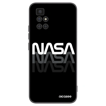 Picasee Xiaomi Redmi 10 Hülle - Schwarzes Silikon - NASA Triple