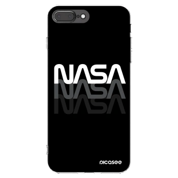 Picasee Apple iPhone 7 Plus Hülle - Transparentes Silikon - NASA Triple