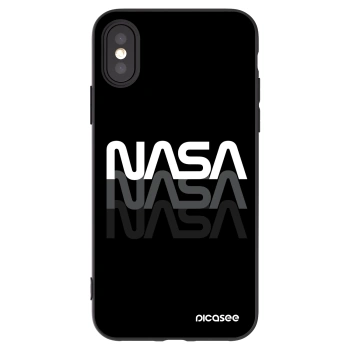 Picasee Apple iPhone X/XS Hülle - Schwarzes Silikon - NASA Triple