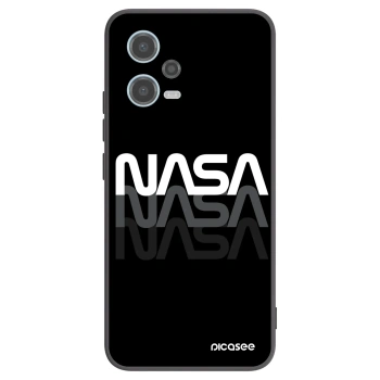 Picasee Xiaomi Redmi Note 12 5G Hülle - Schwarzes Silikon - NASA Triple