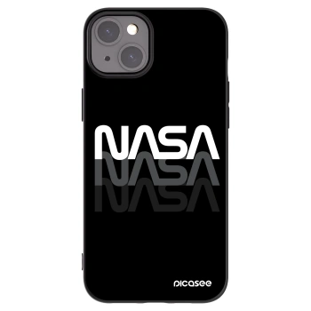 Picasee Apple iPhone 15 Plus Hülle - Schwarzes Silikon - NASA Triple