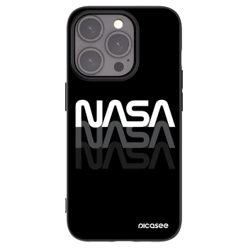 Picasee Apple iPhone 15 Pro Hülle - Schwarzes Silikon - NASA Triple