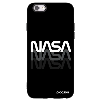 Picasee Apple iPhone 6/6S Hülle - Schwarzes Silikon - NASA Triple