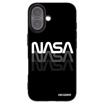 Picasee Apple iPhone 16 Hülle - Schwarzes Silikon - NASA Triple