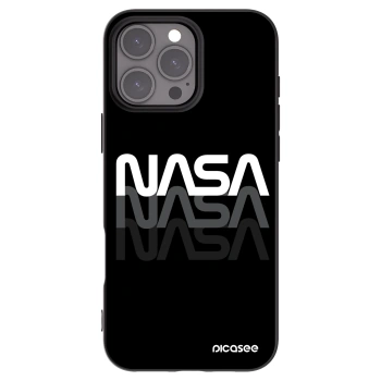 Picasee Apple iPhone 16 Pro Max Hülle - Schwarzes Silikon - NASA Triple