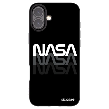 Picasee Apple iPhone 16 Plus Hülle - Schwarzes Silikon - NASA Triple