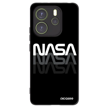 Picasee Xiaomi Redmi Note 14 4G Hülle - Schwarzes Silikon - NASA Triple