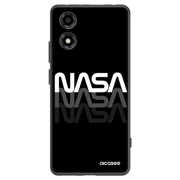 Picasee Motorola Moto E14 Hülle - Schwarzes Silikon - NASA Triple
