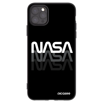 Picasee Apple iPhone 11 Pro Max Hülle - Schwarzes Silikon - NASA Triple