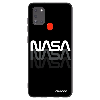 Picasee Samsung Galaxy A21s Hülle - Schwarzes Silikon - NASA Triple