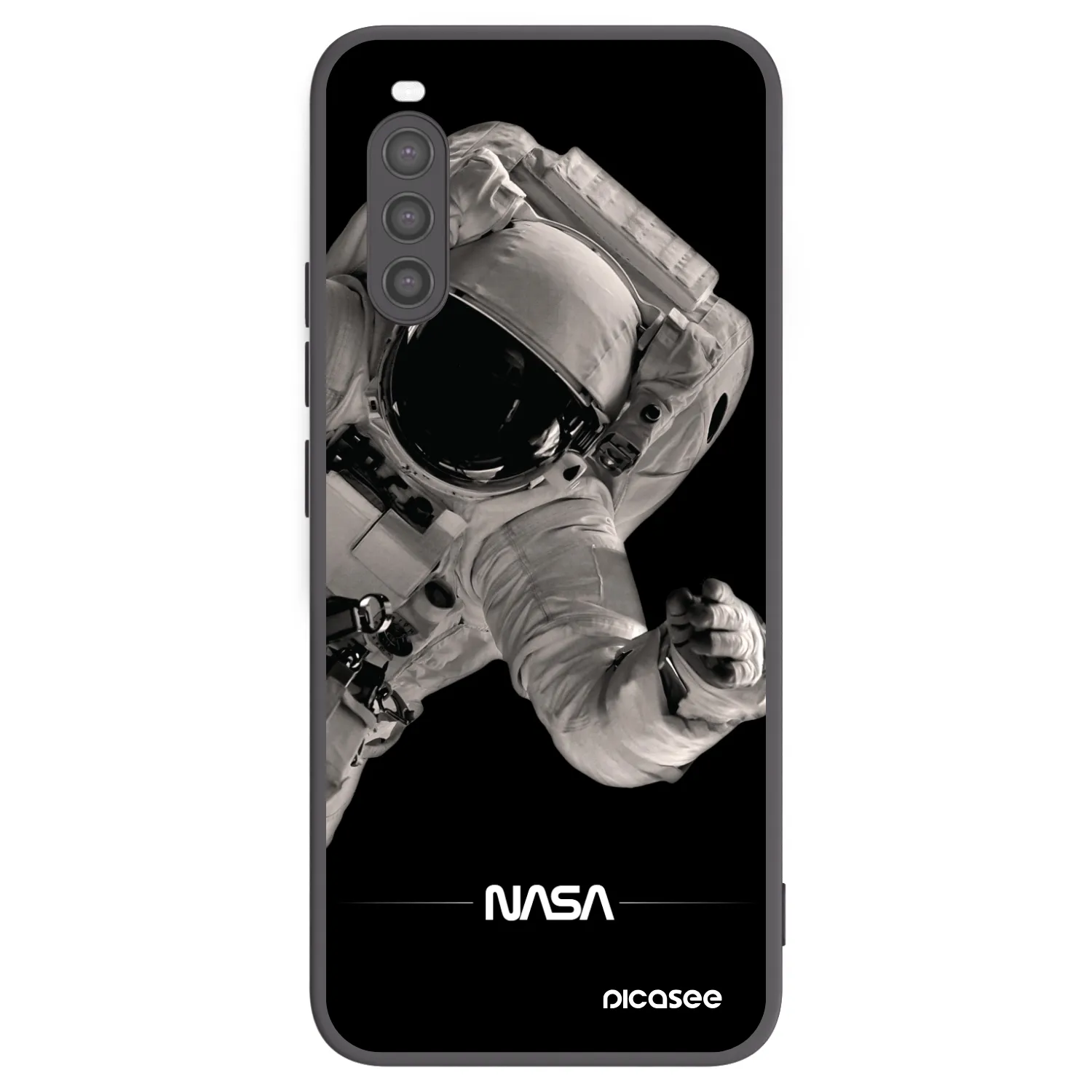 Picasee Sony Xperia 10 II Hülle - Schwarzes Silikon - Astronaut Big