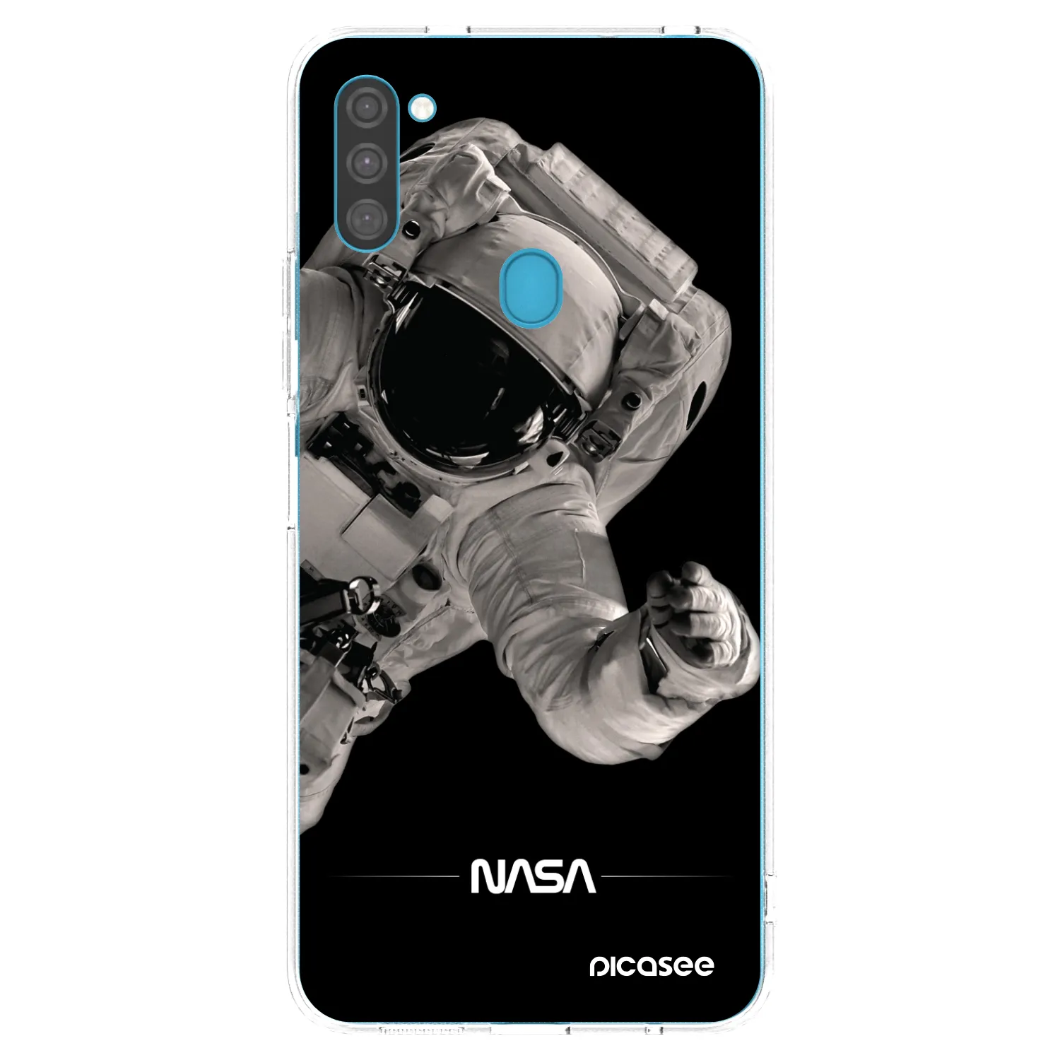 Picasee Samsung Galaxy M11 Hülle - Transparentes Silikon - Astronaut Big