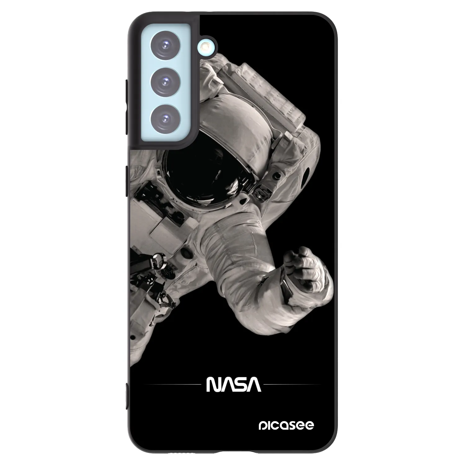 Picasee Samsung Galaxy S21+ 5G G996F Hülle - Schwarzes Silikon - Astronaut Big