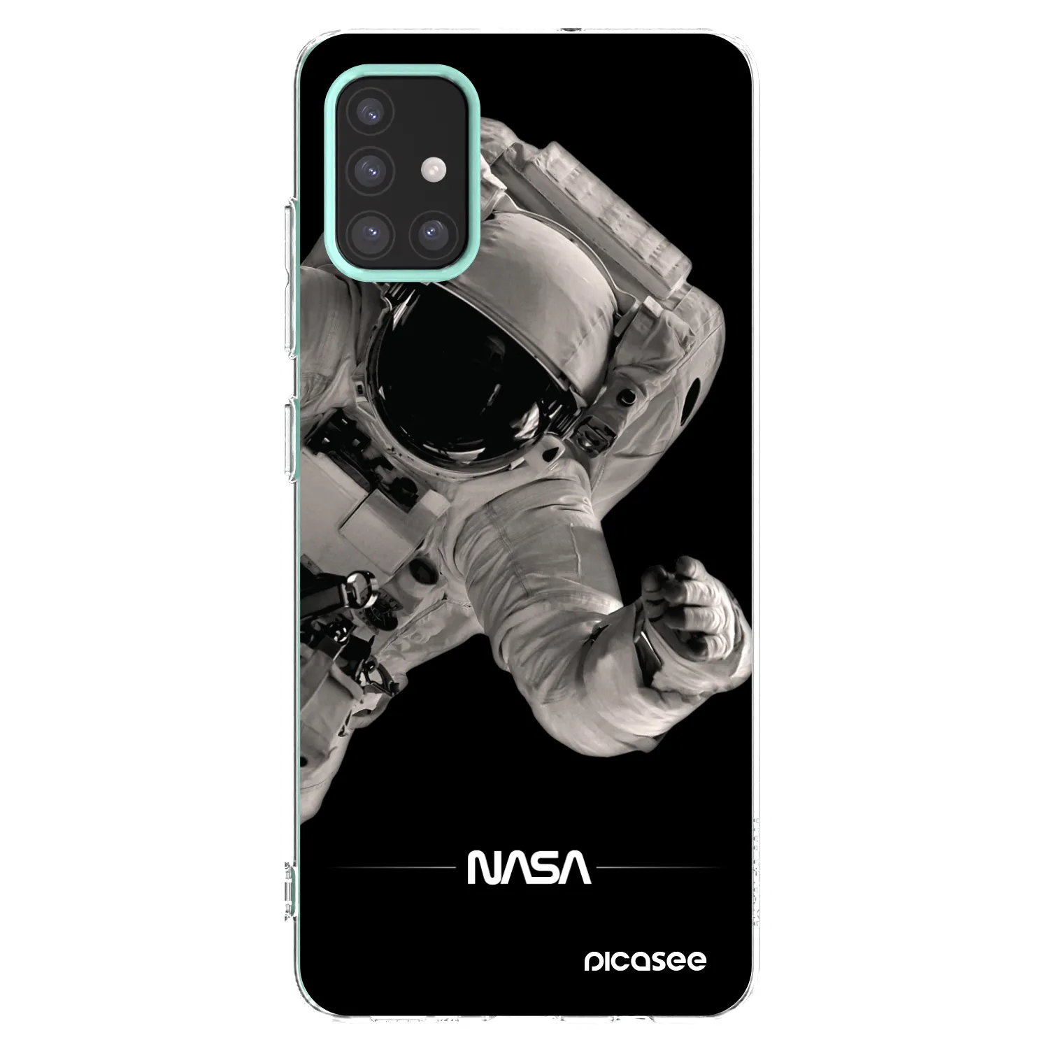 Picasee Samsung Galaxy M31s Hülle - Transparentes Silikon - Astronaut Big
