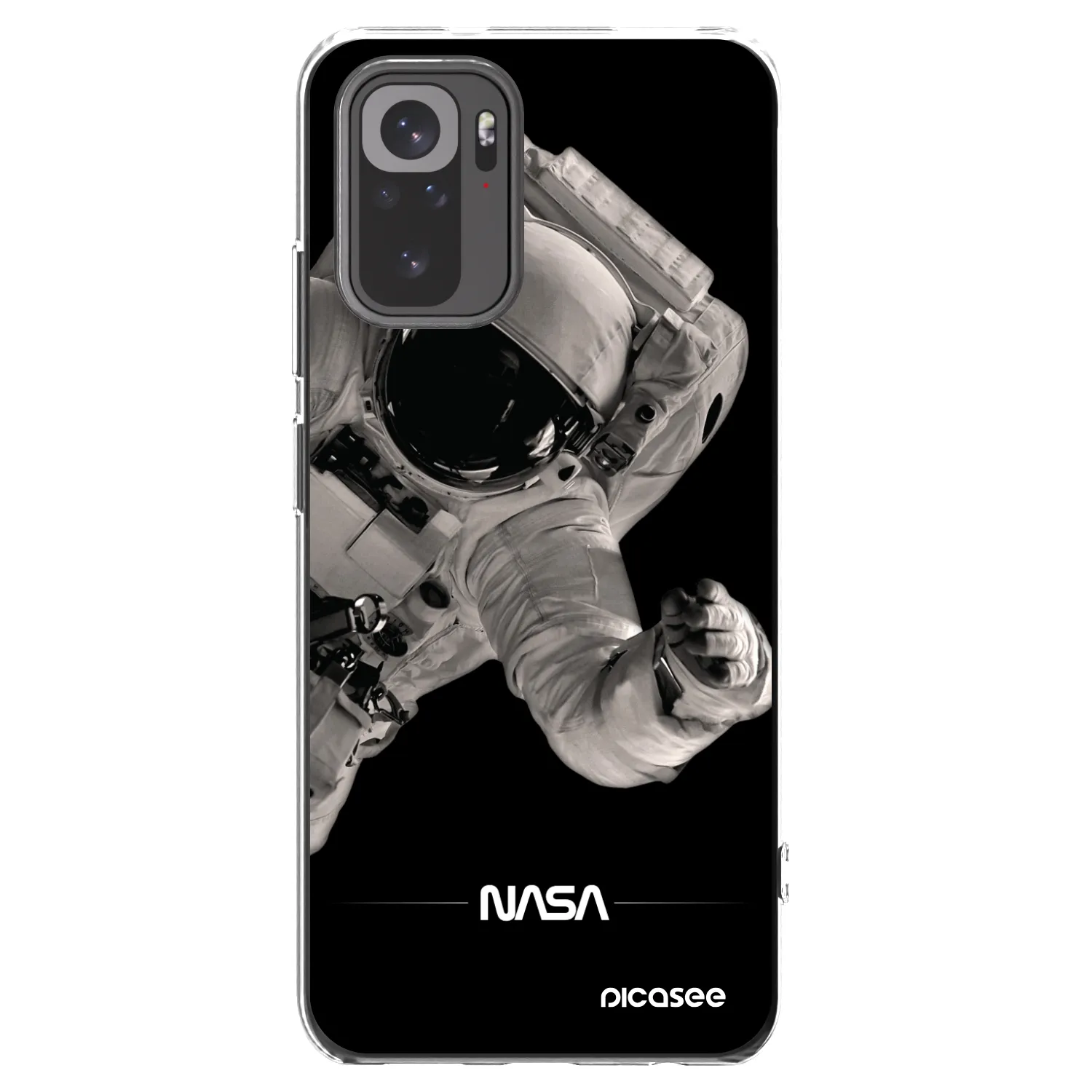 Picasee Xiaomi Redmi Note 10S Hülle - Transparentes Silikon - Astronaut Big