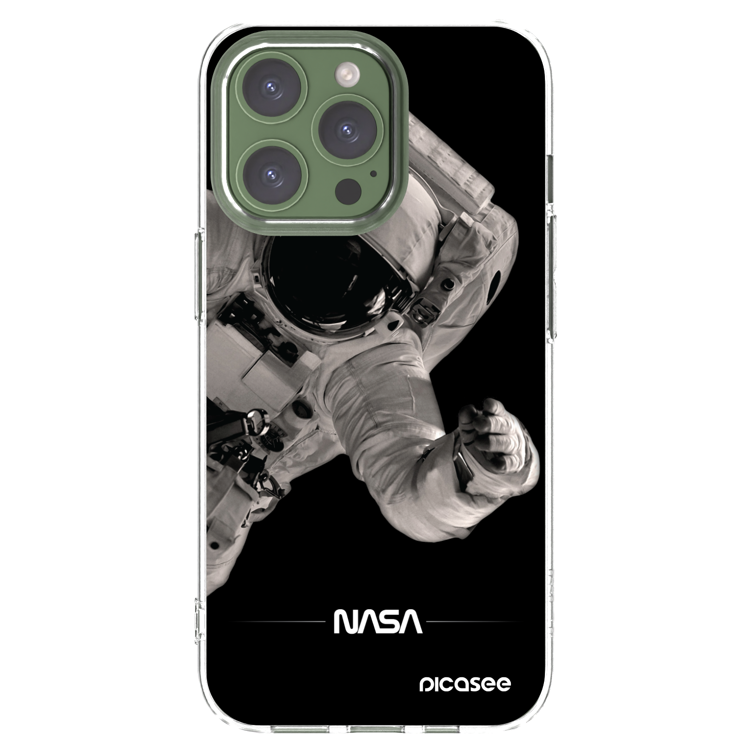 Picasee Apple iPhone 13 Pro Hülle - Transparentes Silikon - Astronaut Big