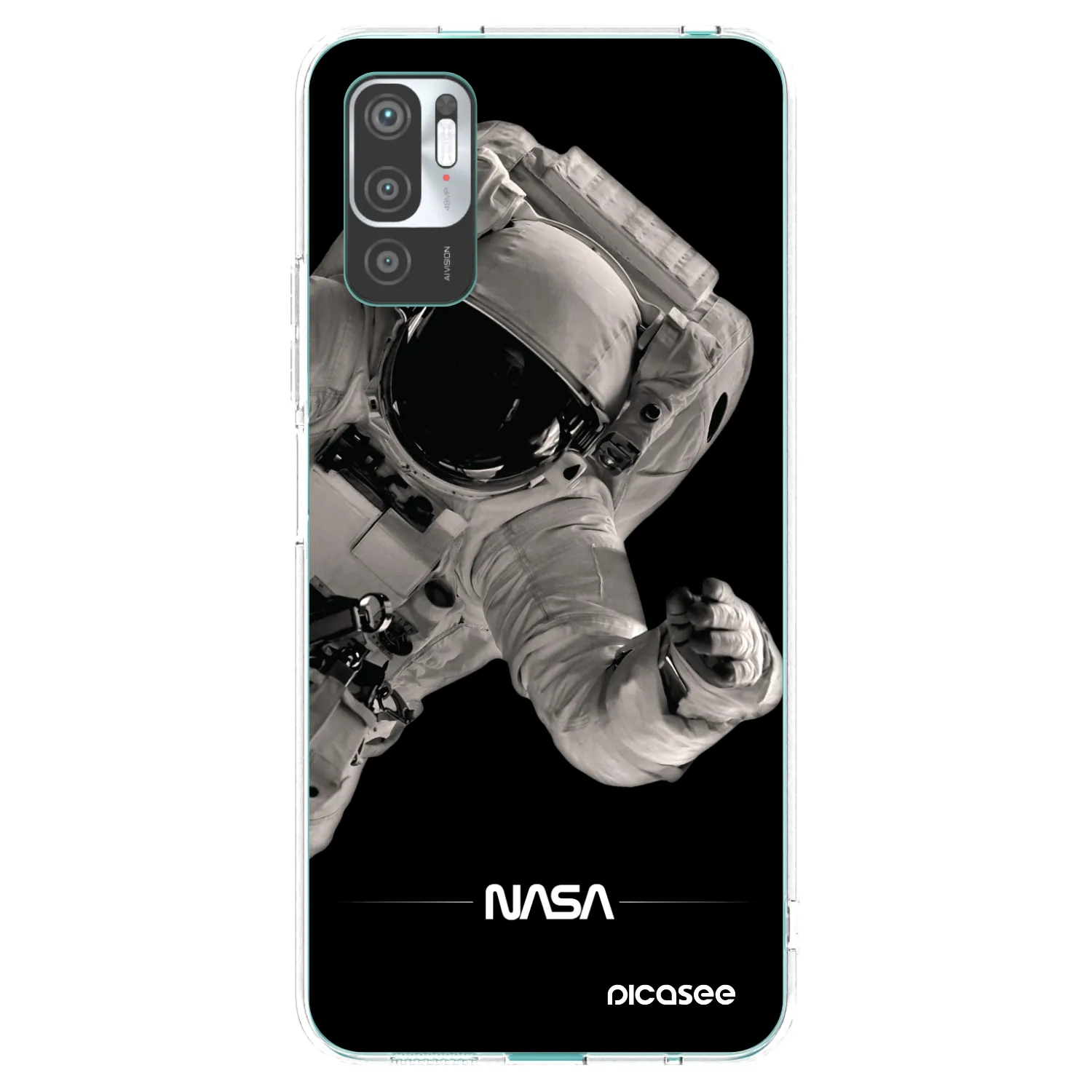 Picasee Xiaomi Redmi Note 10 5G Hülle - Transparentes Silikon - Astronaut Big