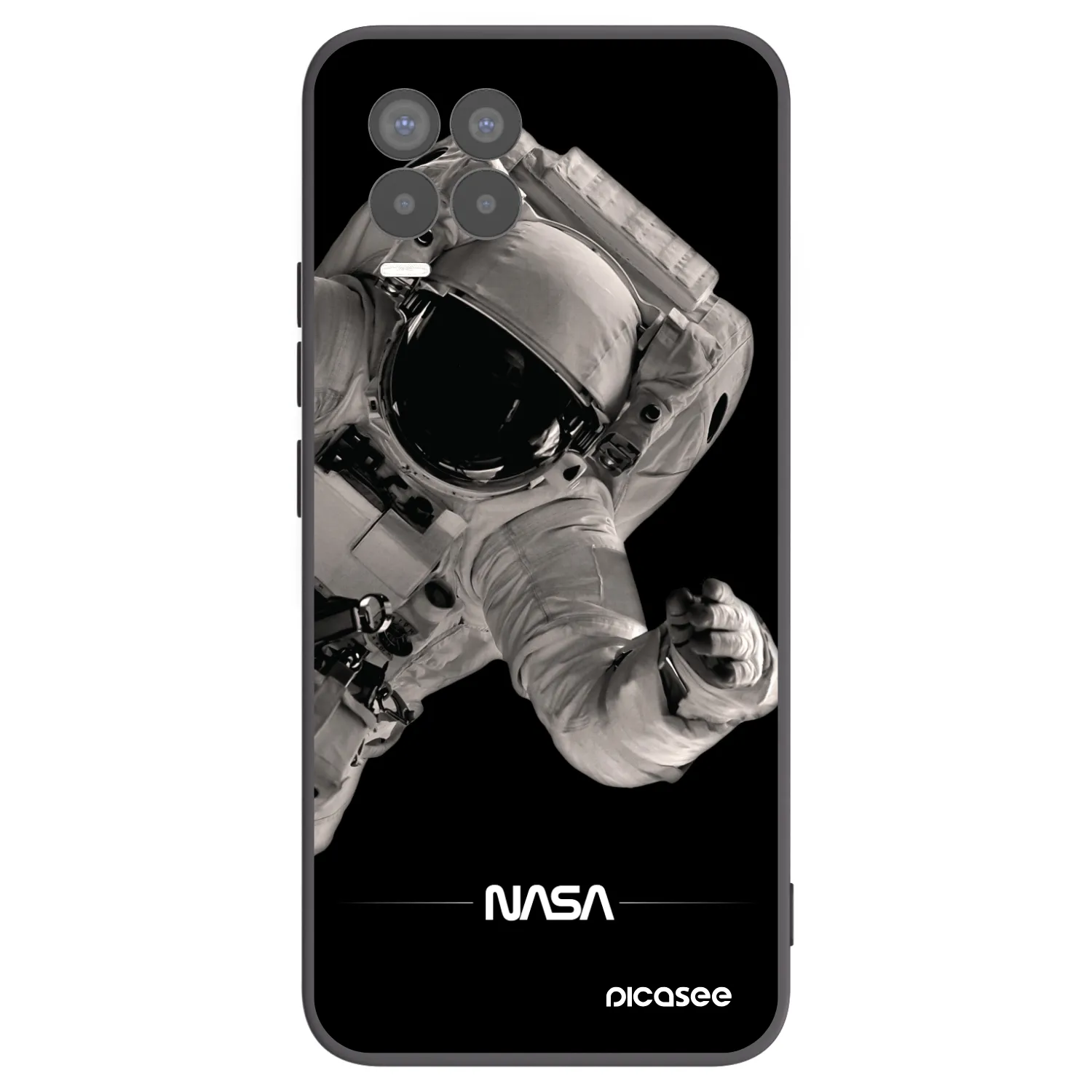 Picasee Realme 8 4G Hülle - Schwarzes Silikon - Astronaut Big