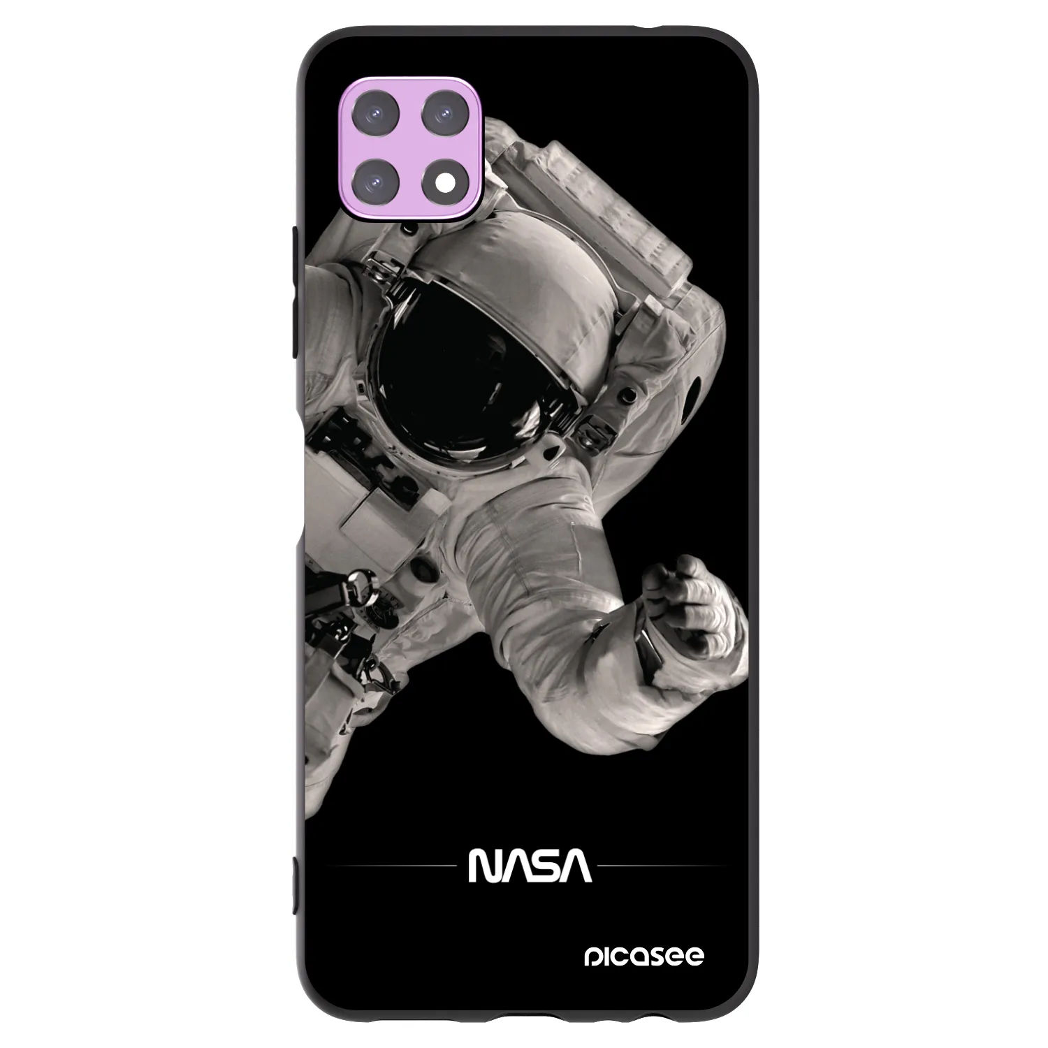 Picasee Samsung Galaxy A22 A226B 5G Hülle - Schwarzes Silikon - Astronaut Big