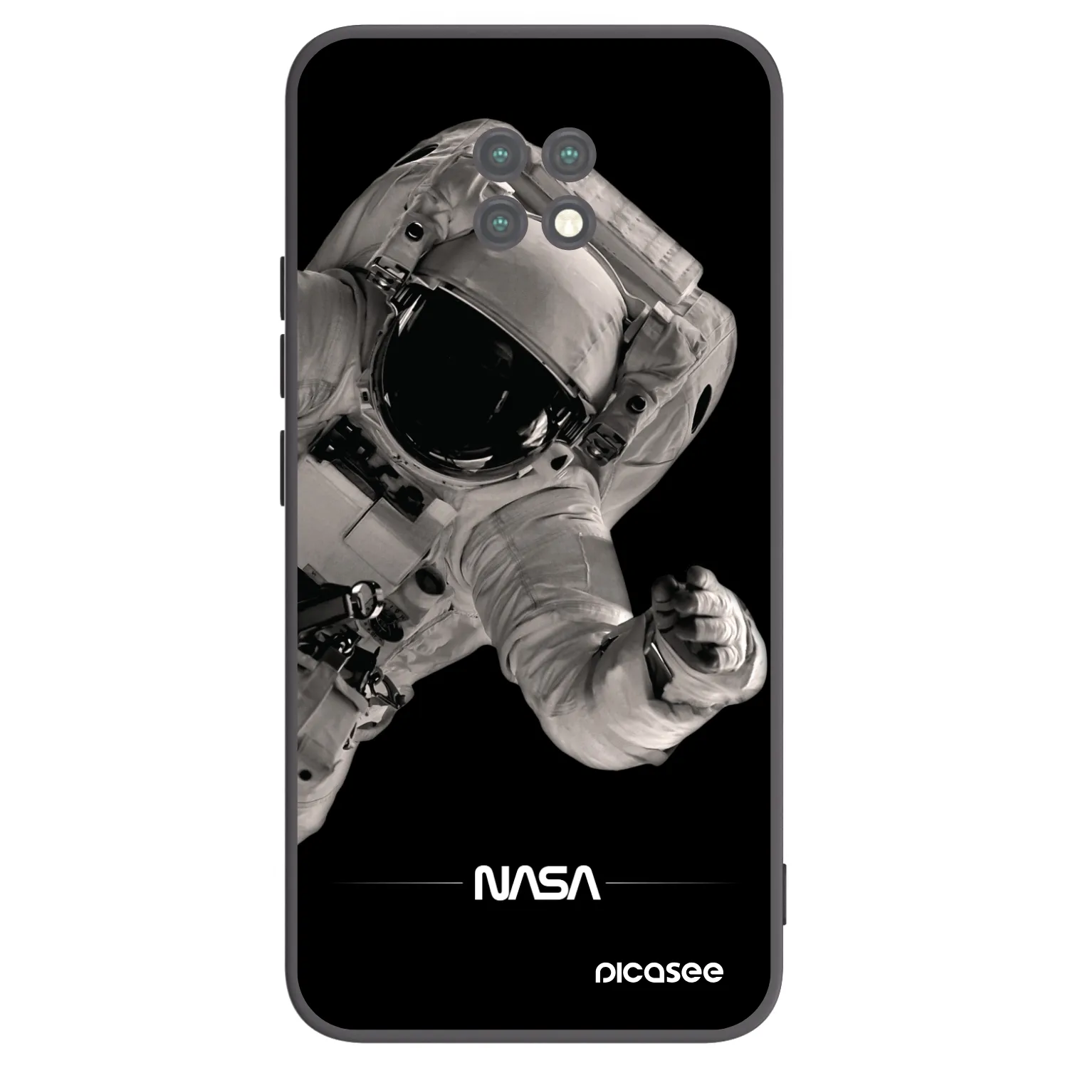 Picasee Xiaomi Redmi Note 9T Hülle - Schwarzes Silikon - Astronaut Big