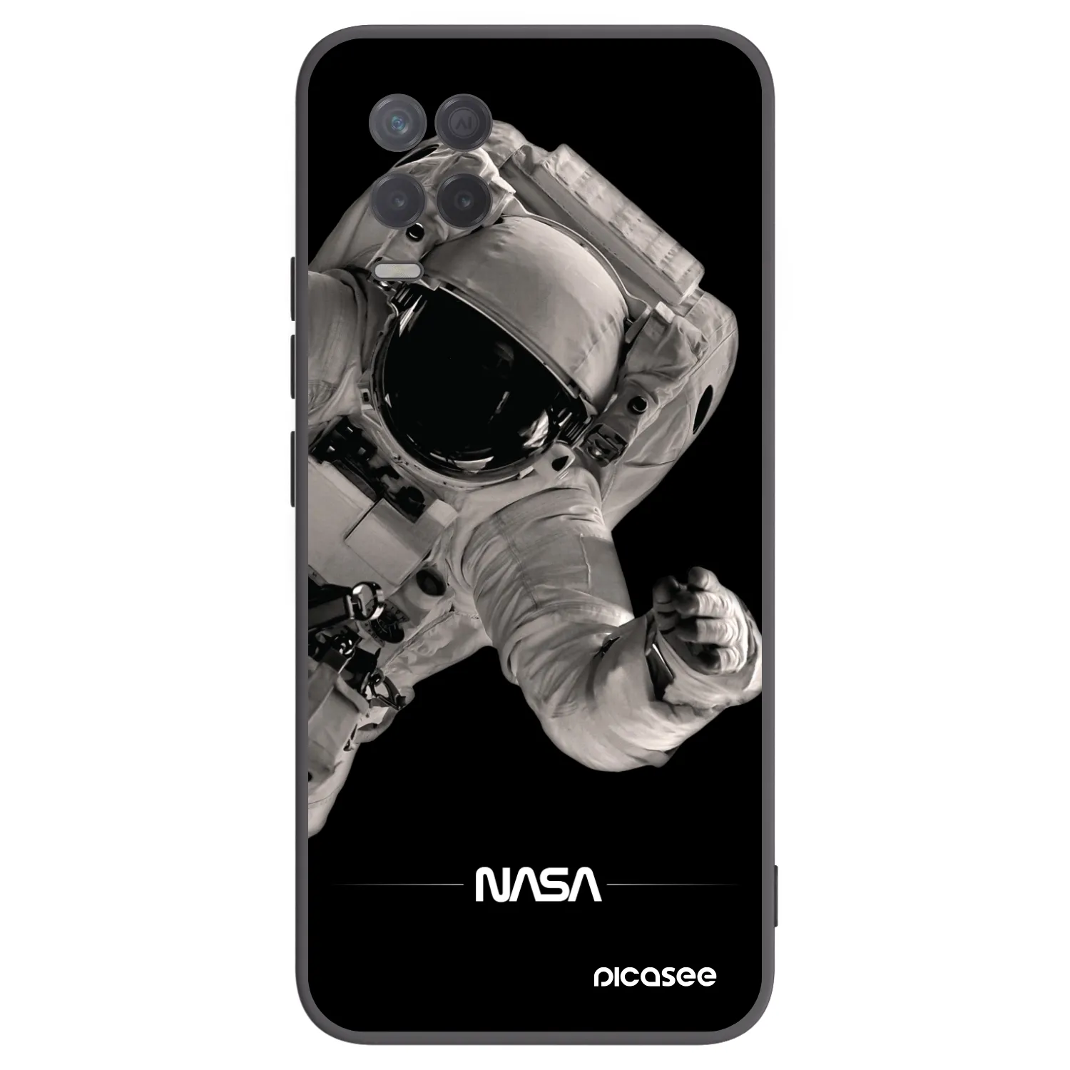 Picasee Realme 8 5G Hülle - Schwarzes Silikon - Astronaut Big