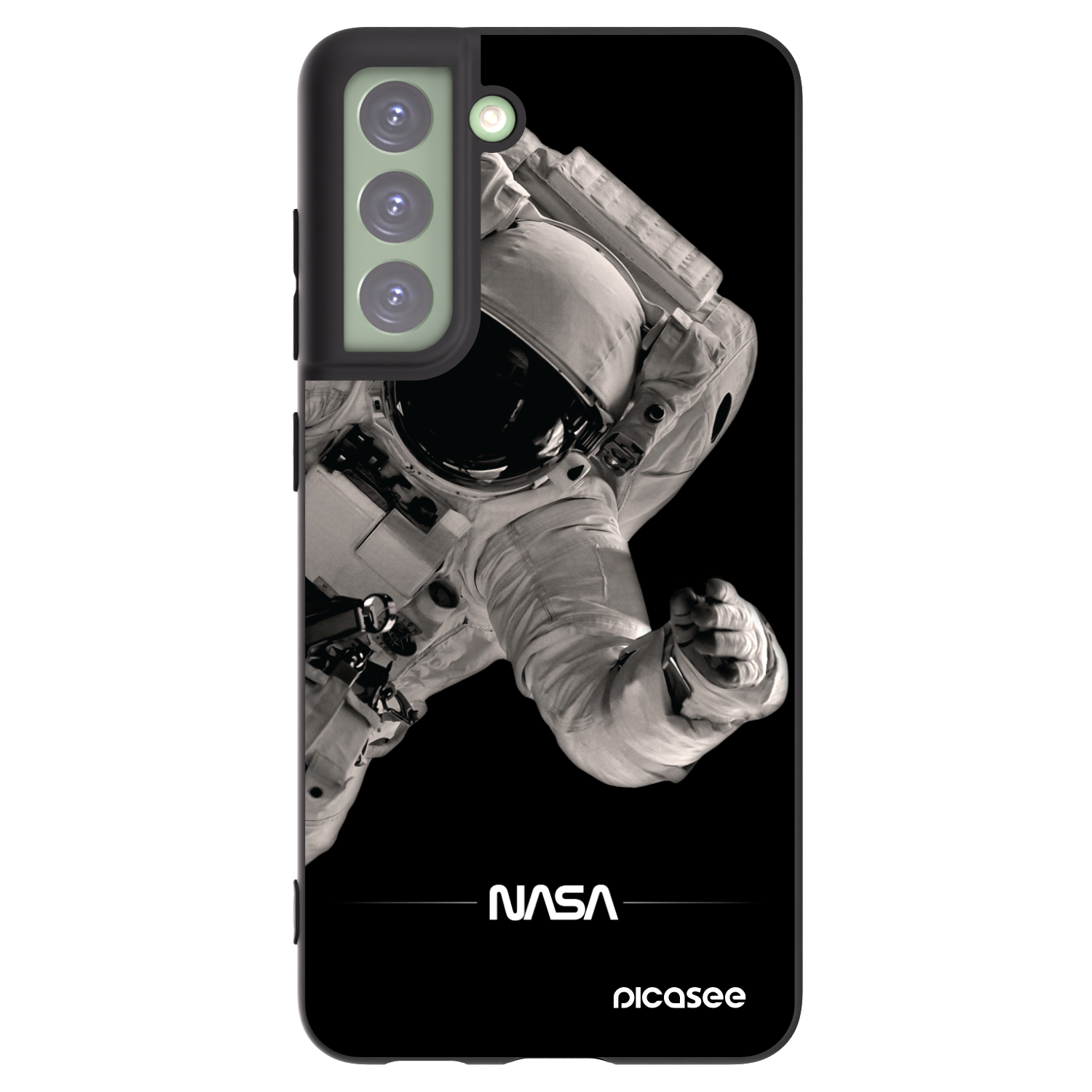 Picasee Samsung Galaxy S21 FE 5G Hülle - Schwarzes Silikon - Astronaut Big