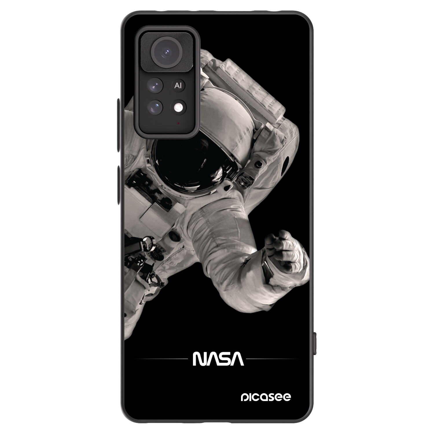 Picasee Xiaomi Redmi Note 11 Pro Hülle - Schwarzes Silikon - Astronaut Big
