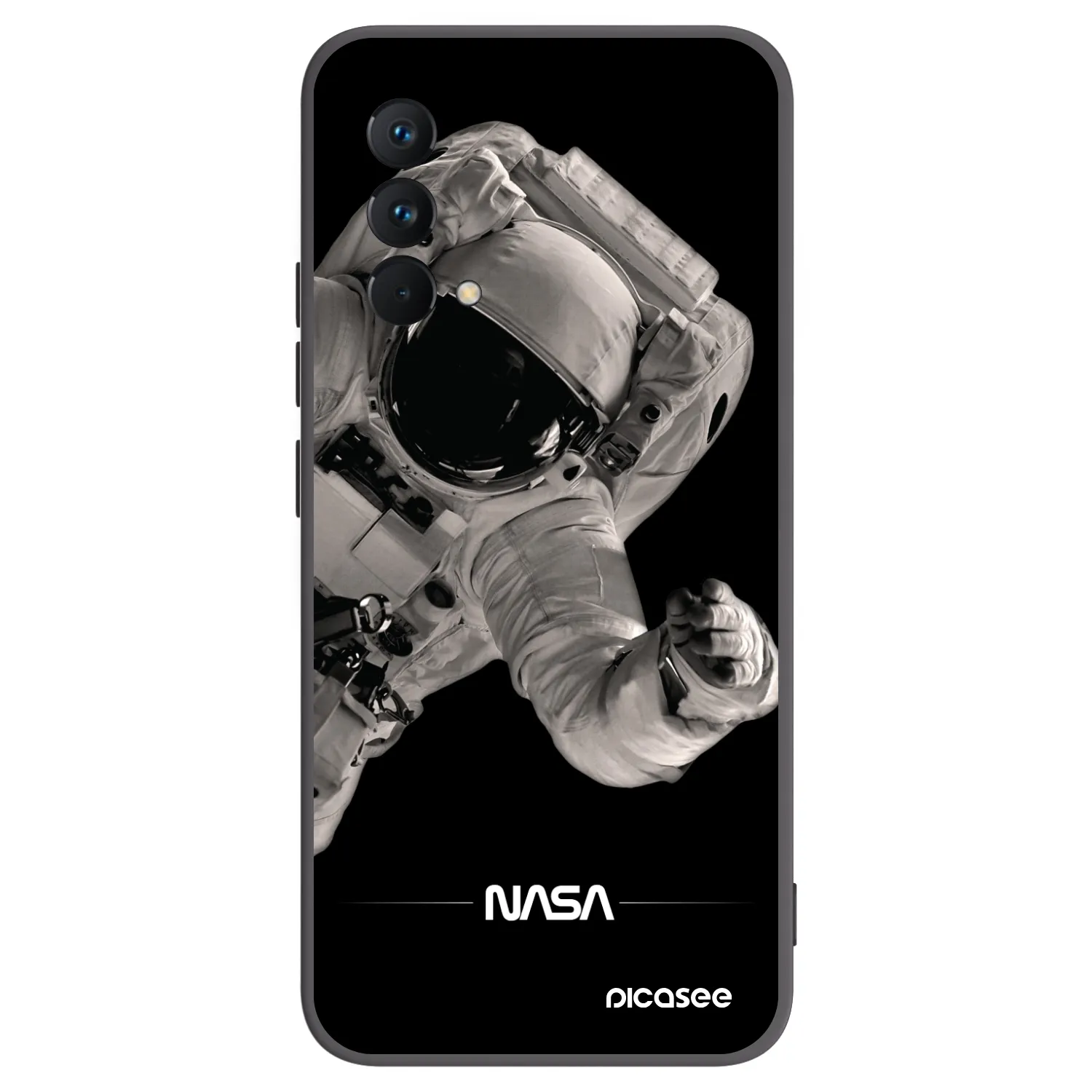Picasee Realme GT Master Edition 5G Hülle - Schwarzes Silikon - Astronaut Big